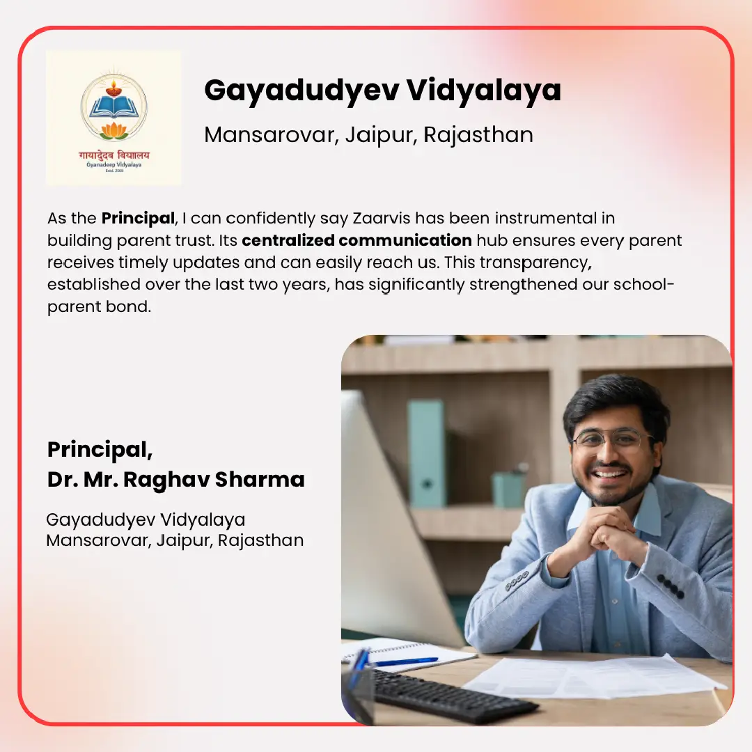 School Principal review image from Gayadudyev Vidyalaya, Jaipur